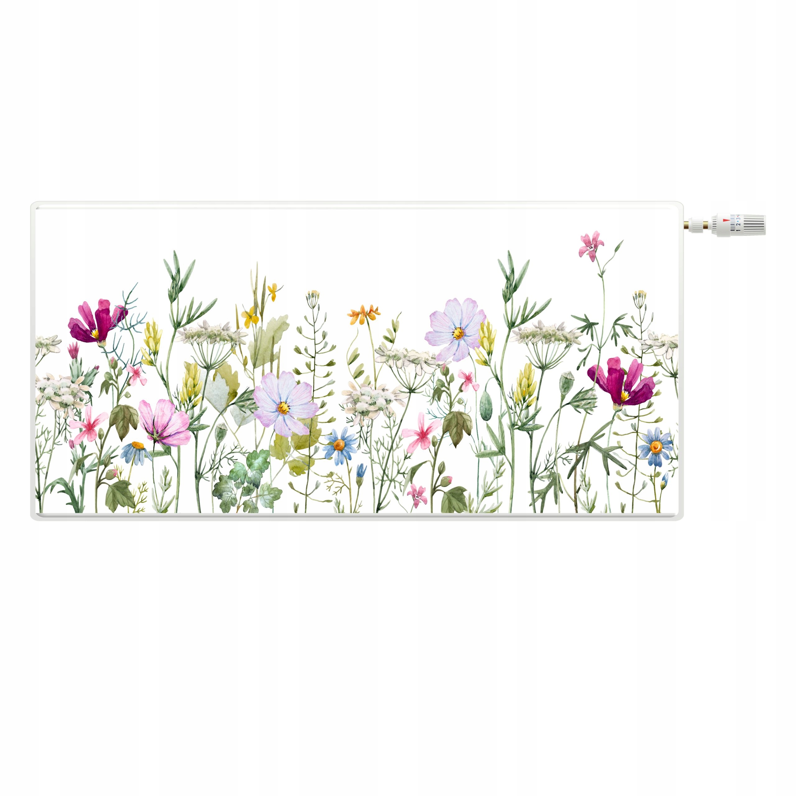 Maskovač radiátoru do obývacího pokoje Květiny Kryt Magnet na radiátor 60x120