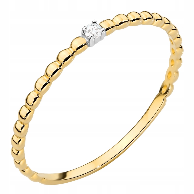 Jemný Zlatý Prstýnek Pr. 585 Kuličkový prsten vel. 17 14k