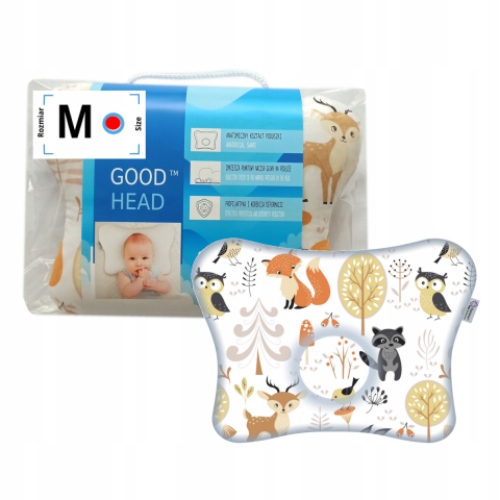 Polska poduszka na płaską główkę korygująca Good Head | Rozmiar M | Forest