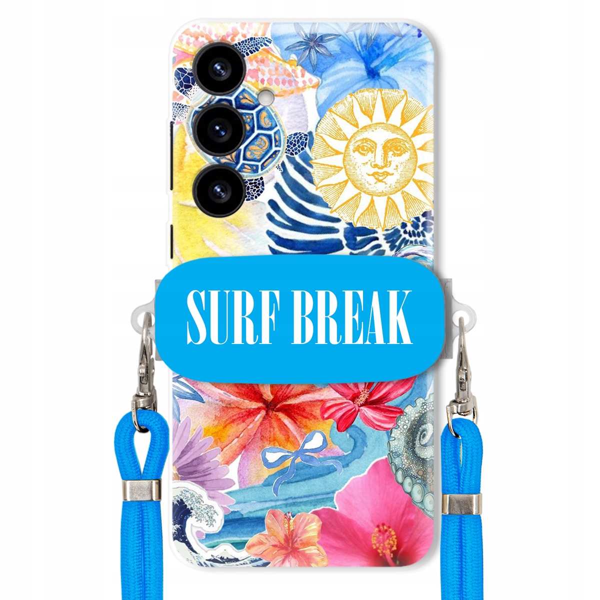 Pouzdro pro Samsung S25 Plus Crossbody vodítko modré držák Surf Break Lata