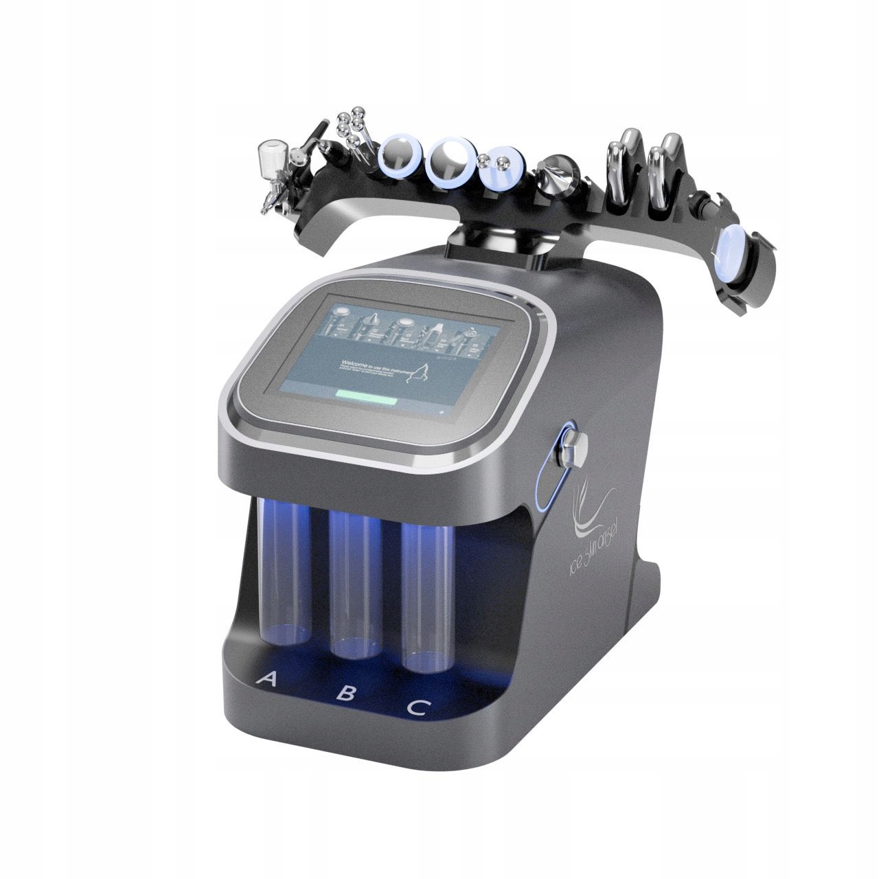 Hydradermabraze vodíkové čištění analyzátor pokožky kombajn 9v1 peeling