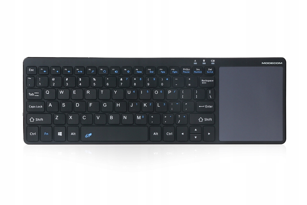 Bezdrátová klávesnice s touchpadem, černá, bluetooth, Usb Modecom TPK1