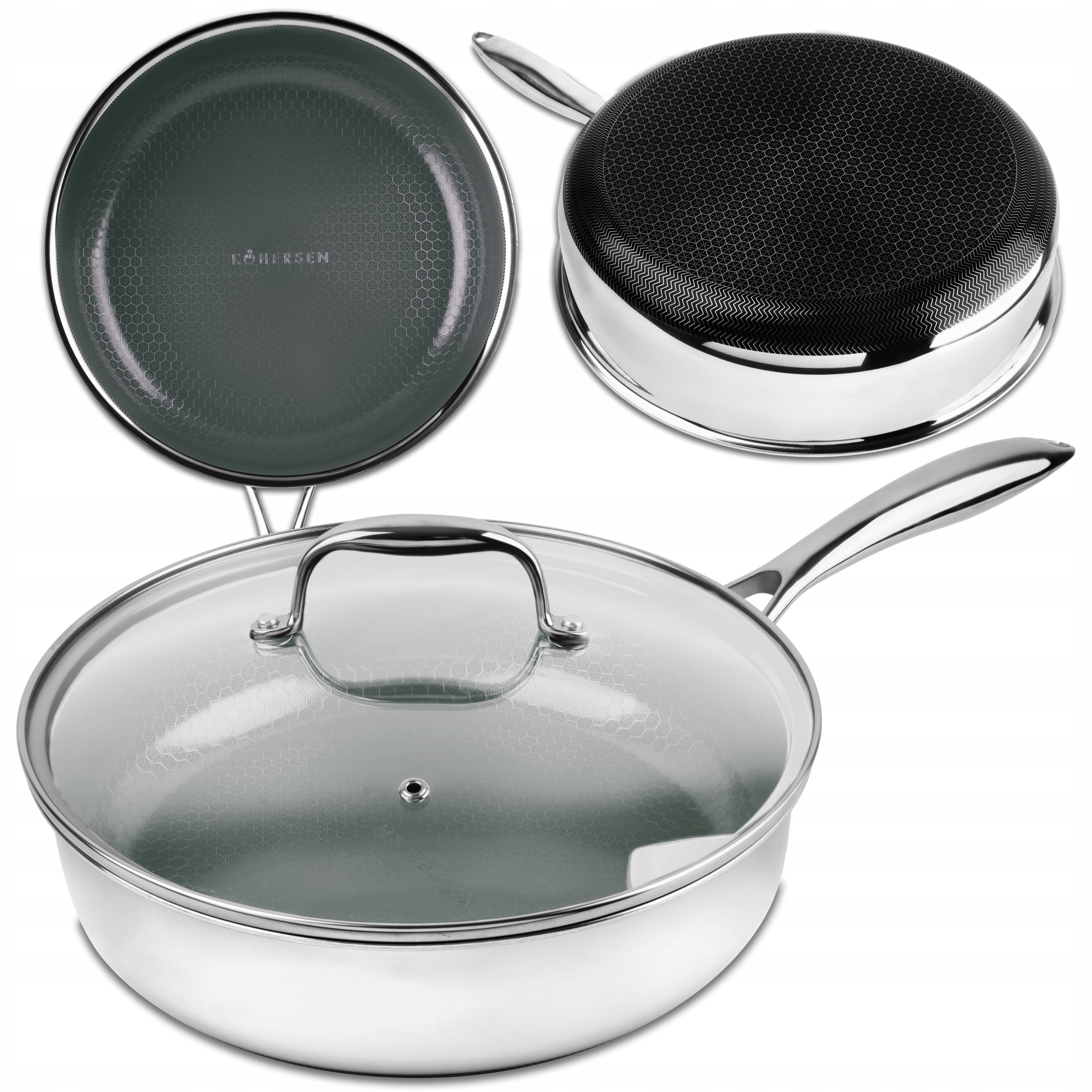 Patelnia Ceramiczna z Pokrywką Piekarnik Kohersen Nx Ceramic Saute 26 cm