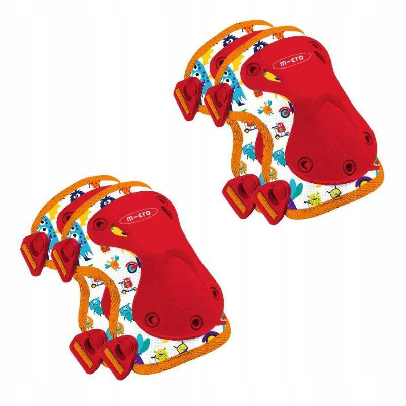 Micro Ochraniacze dziecięce na kolana łokcie (3-7 lat) potwory