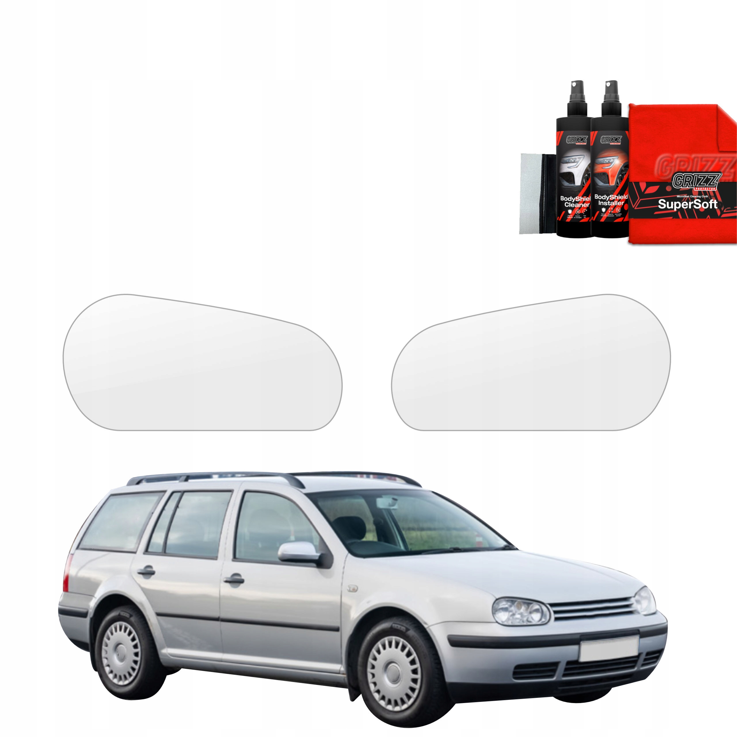 2v1 Fólie Ppf dýha na lampy pro Volkswagen Golf 4 Variant (1997-2003)