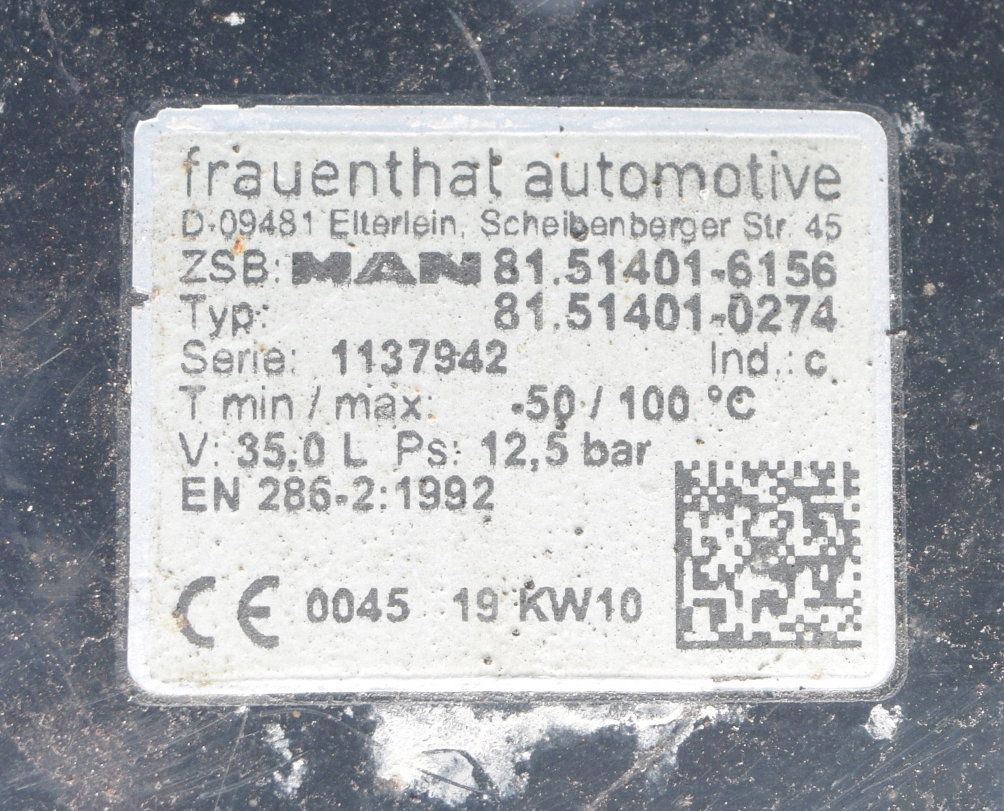 ZBIORNIK POWIETRZA BUTLA 35 LITROW MAN TGX TGA TGS Car type Cargo vans Trucks