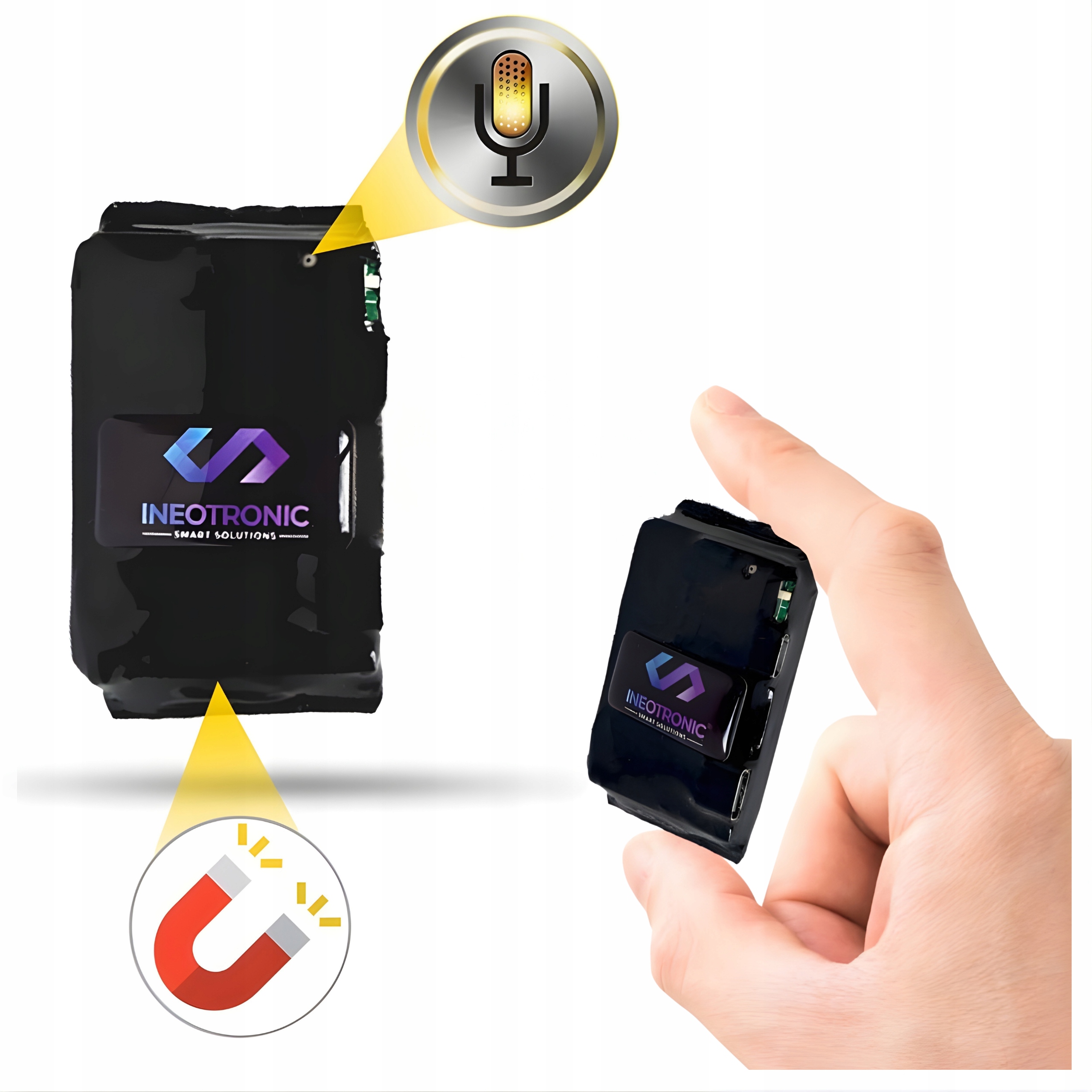 Mini Špionážní Diktafon Profesionální Odposlech Ochrana Dat Pomocí Magnet