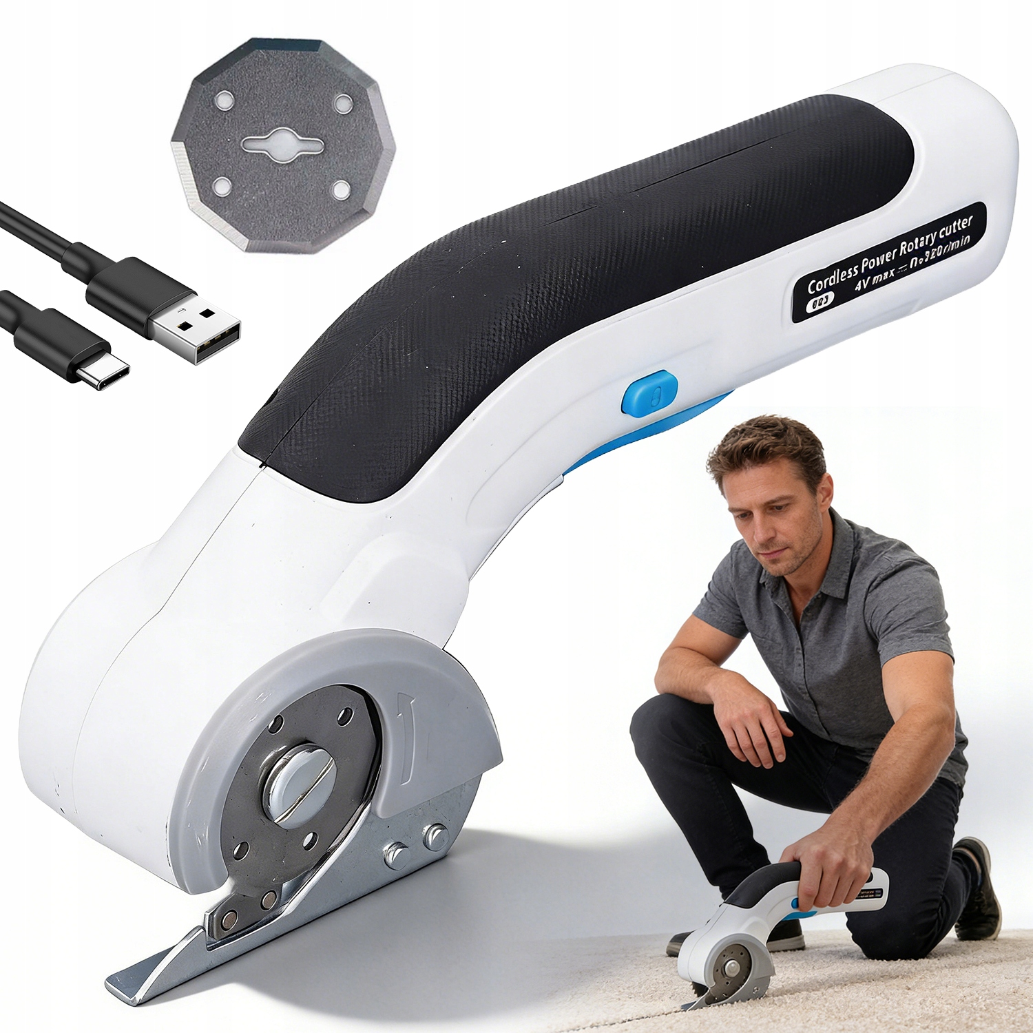 Elektrické Nůžky 60 W Pro Stříhání Feltu A Pláten S Ergonomickou Rukojetí