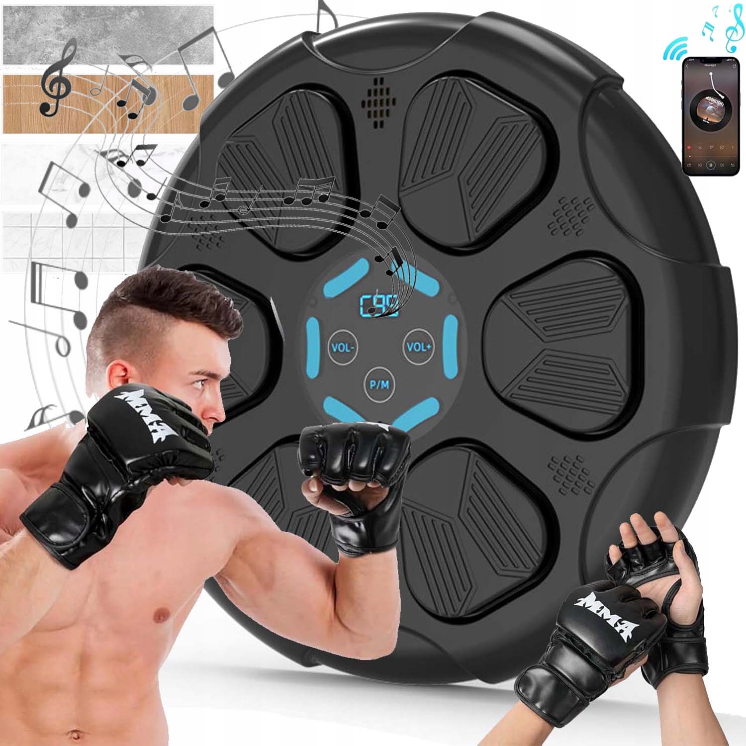 Boxovací Tréninková Deska Na Zeď, Bluetooth Trenažér, Hudební Tabule