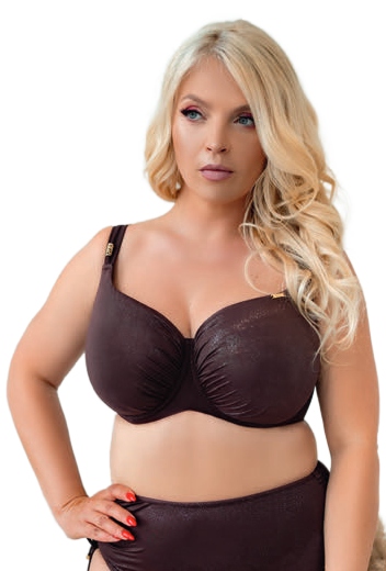 Krisline Plavková Podprsenka Korfu Měkká/soft Čokoládová 95D 48D