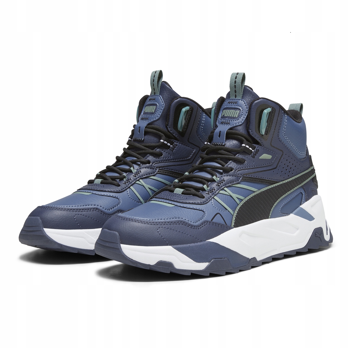 Buty męskie sportowe Puma Trinity Mid Hybrid wysokie granatowe 44