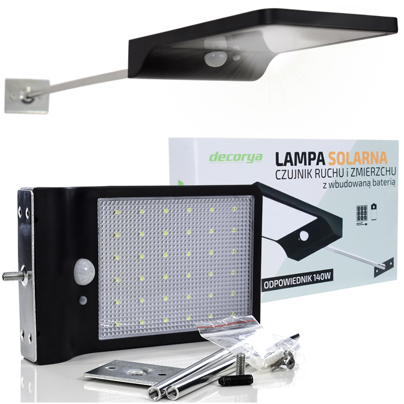 

Lampa solarna bezprzewodowa zewnętrzna na elewację