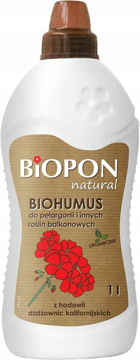 

Biopon Natural Biohumus nawóz do pelargonii 1 l