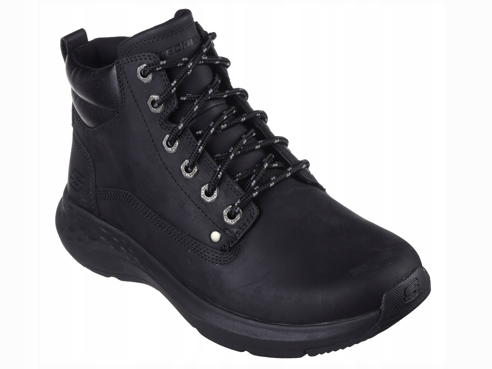 Pánské boty Skechers Ederic 205175-BLK vysoké kožené podzimní 41