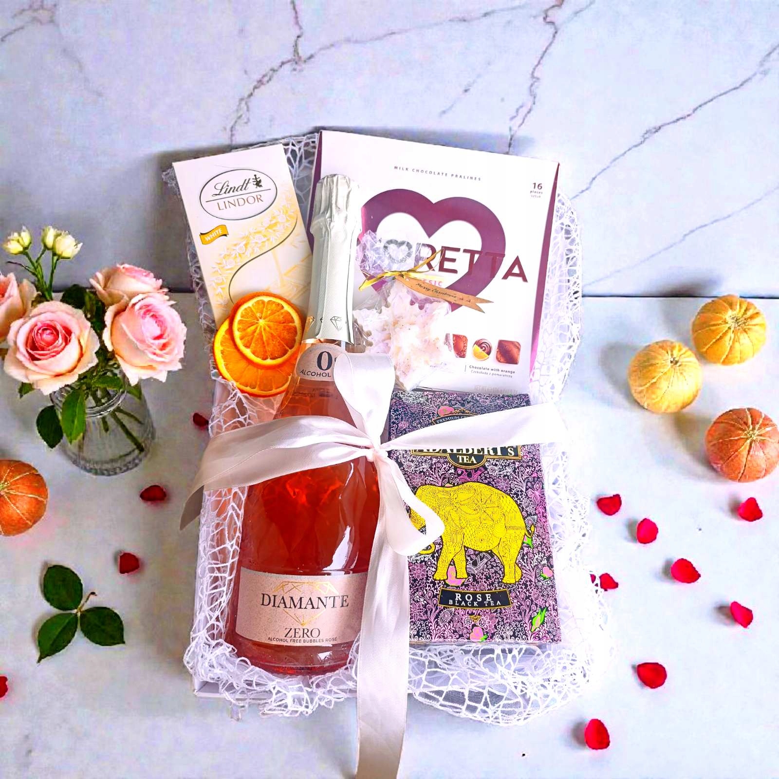 Dárkový koš Premium Lux-Rosé Bloom Elegance