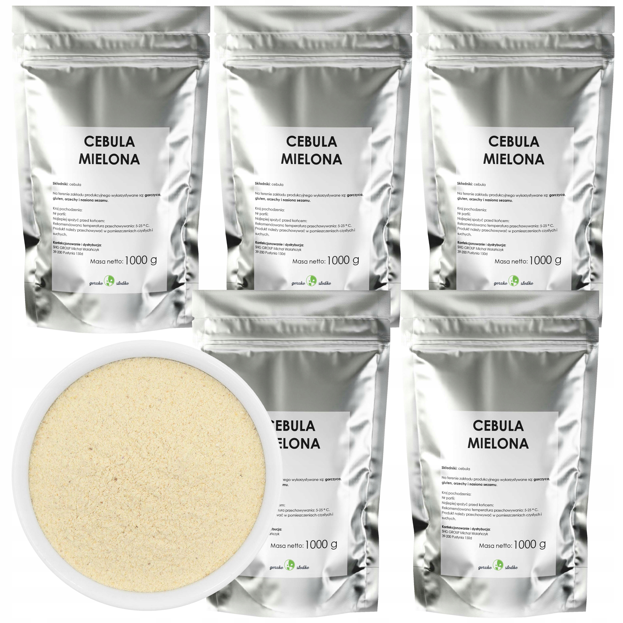 Sproszkowana Cebula Suszona mielona 5kg przyprawa w proszku