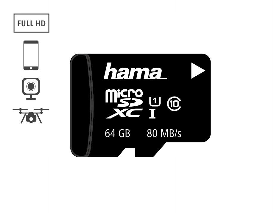 Karta microSD Hama MSDXC 64 GB 80MB/s + ADAPTER SD Producent Hama