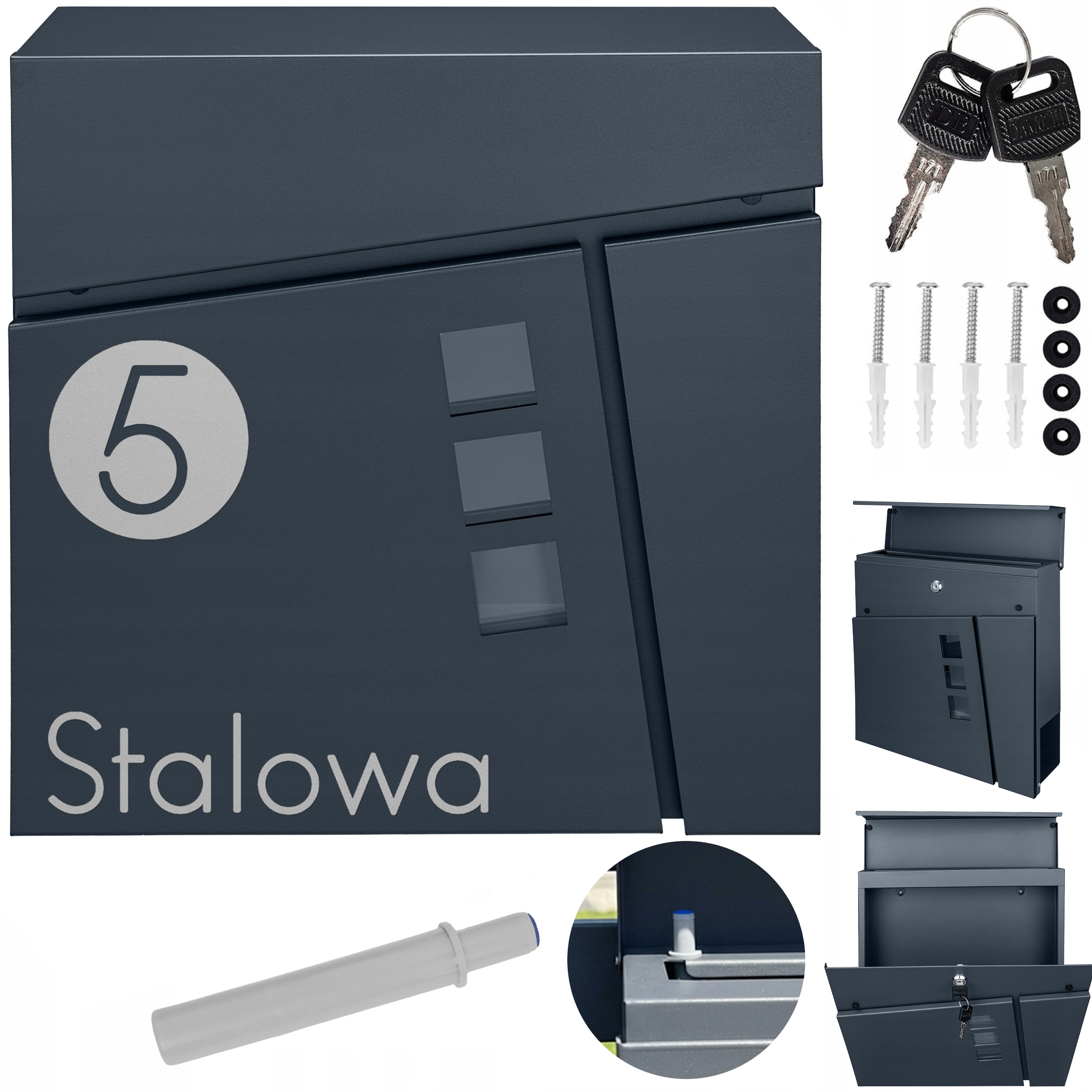 Poštovní Schránka Na Dopisy Adresní Číslo Domu Držák Tiché Zavírání S Adresou