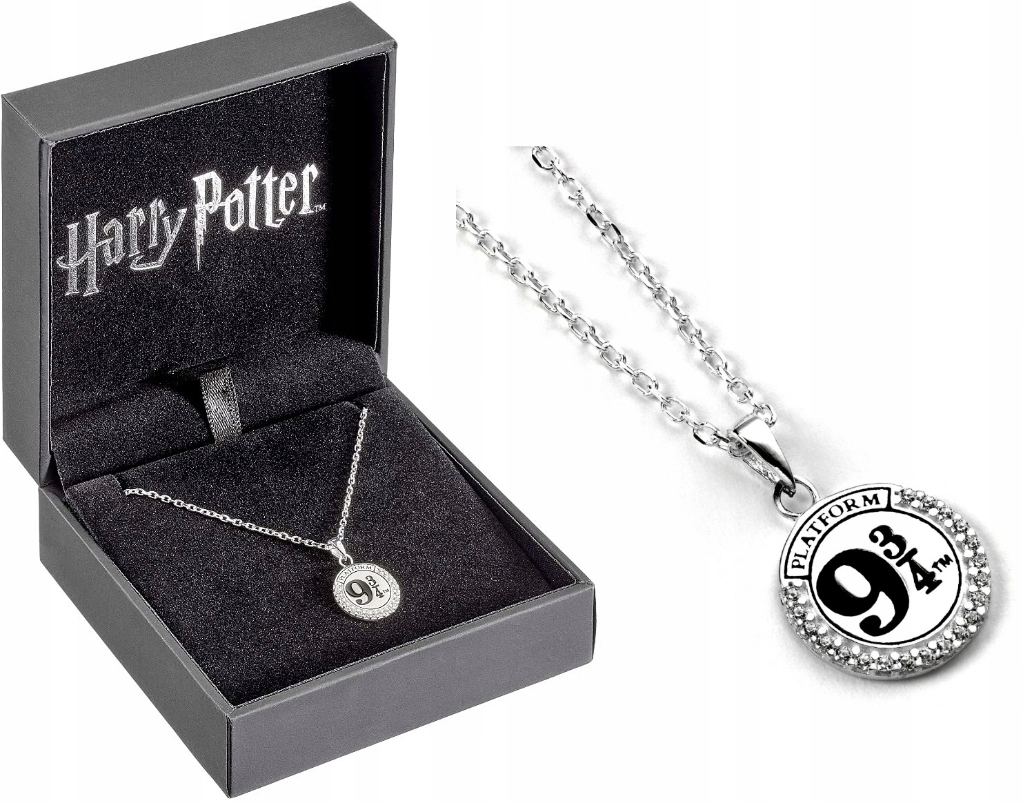 Harry Potter Náhrdelník Peron 9 3/4 s krystaly BHPSN011