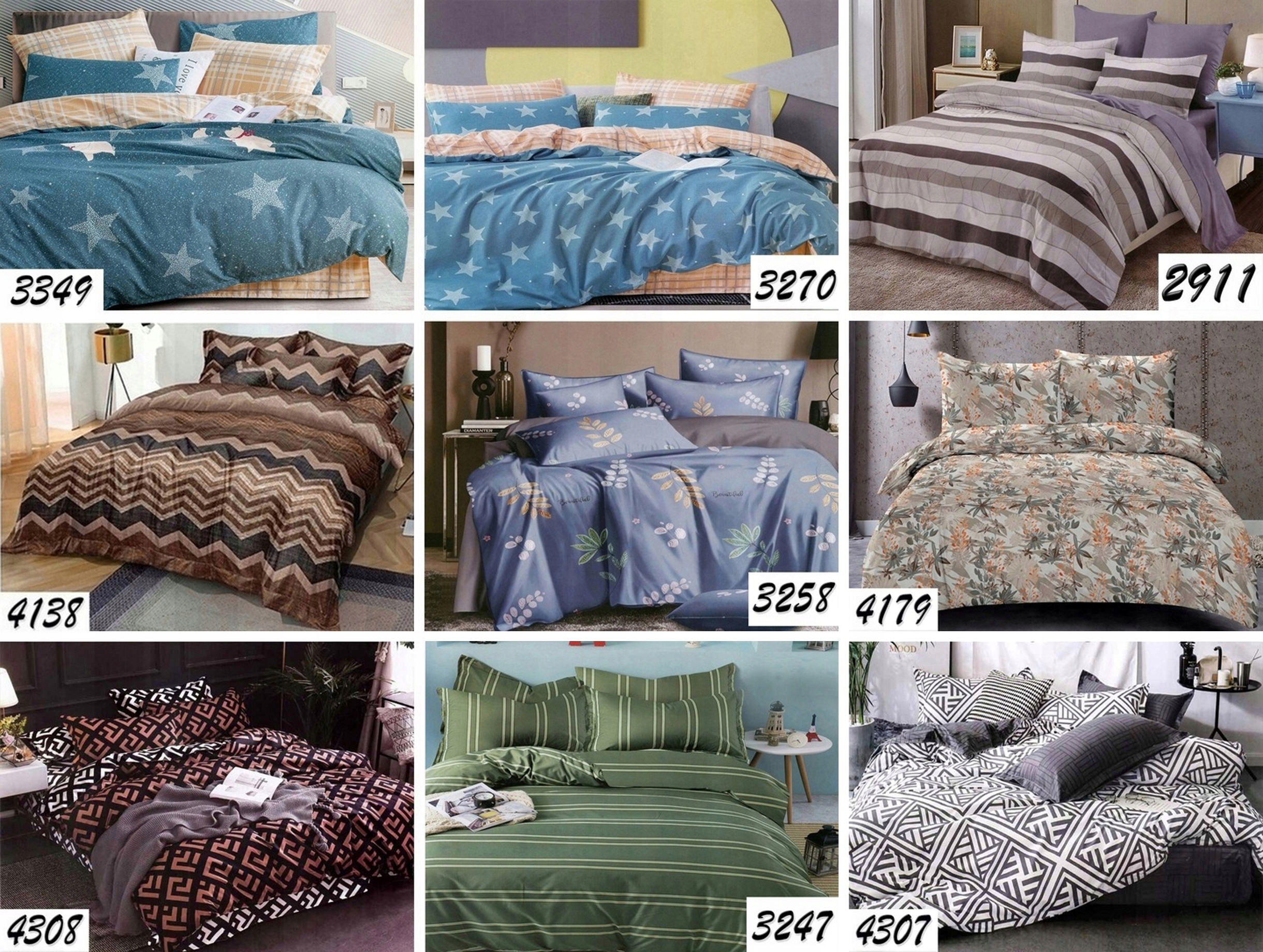 KOMPLET POŚCIELI 200x220 BAWEŁNA SATYNOWA POŚCIEL BAWEŁNIANA + 2x PODUSZKA Materiał satyna bawełniana