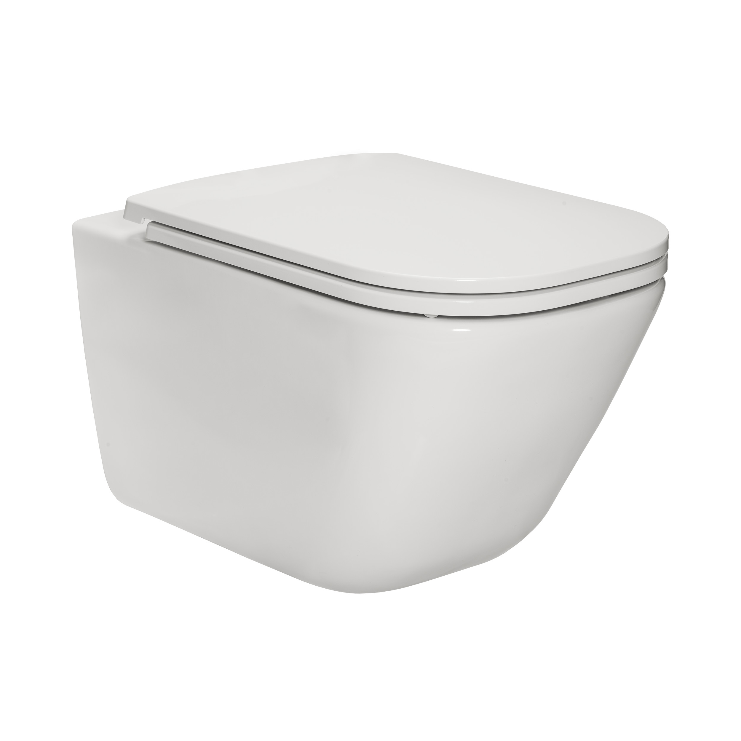 Podwieszany zestaw Wc Gap 34.7 x 54 x 37 cm biały, miska Rimless Roca