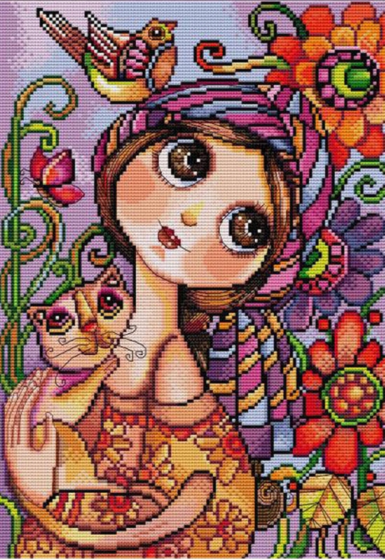 Křížková výšivka Sada kanva mulina