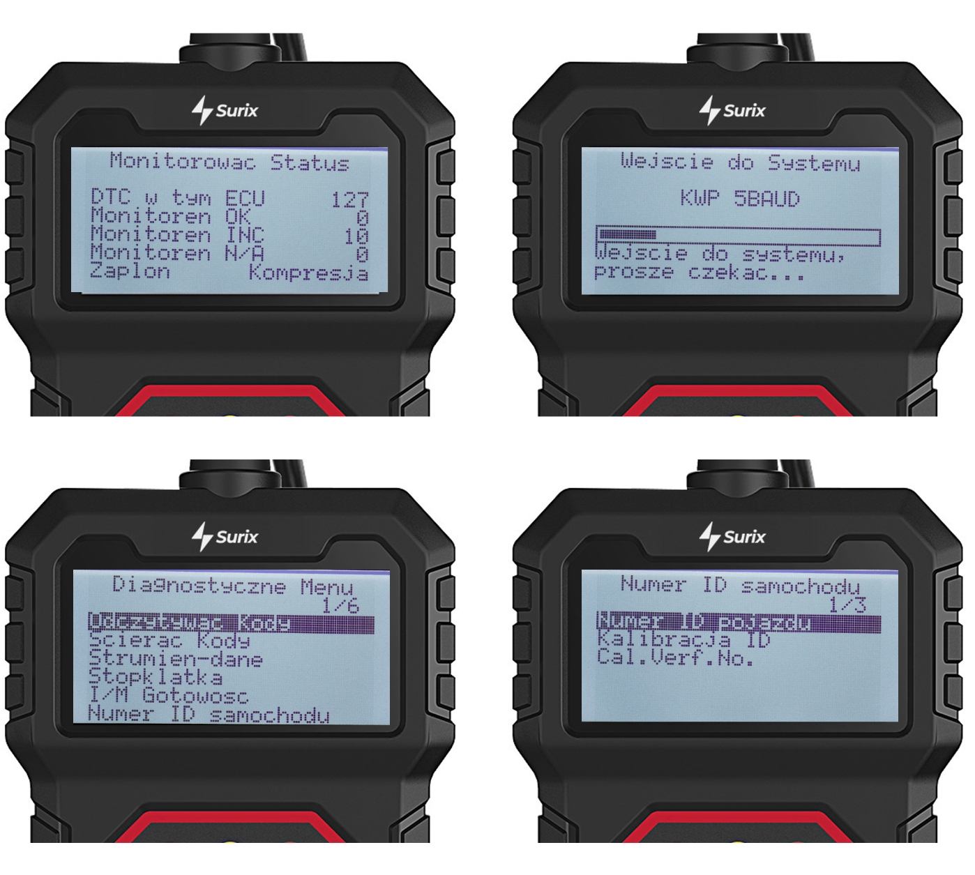 INTERFEJS DIAGNOSTYCZNY TESTER OBD J POLSKI SKANER Marka Surix