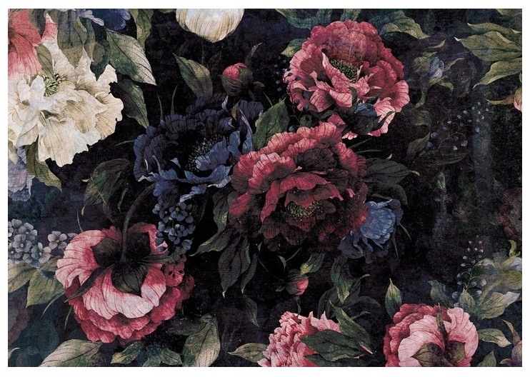 Fototapeta do ložnice Pivoňky květy růže 254x184