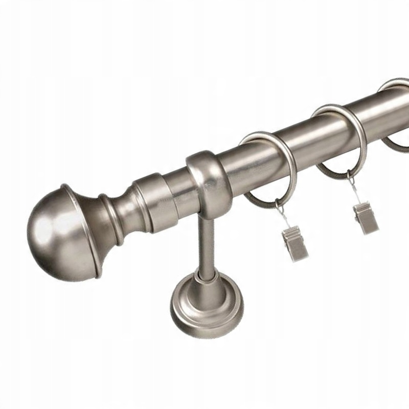 

karnisz 200 cm Pojedynczy 25 mm srebrny
