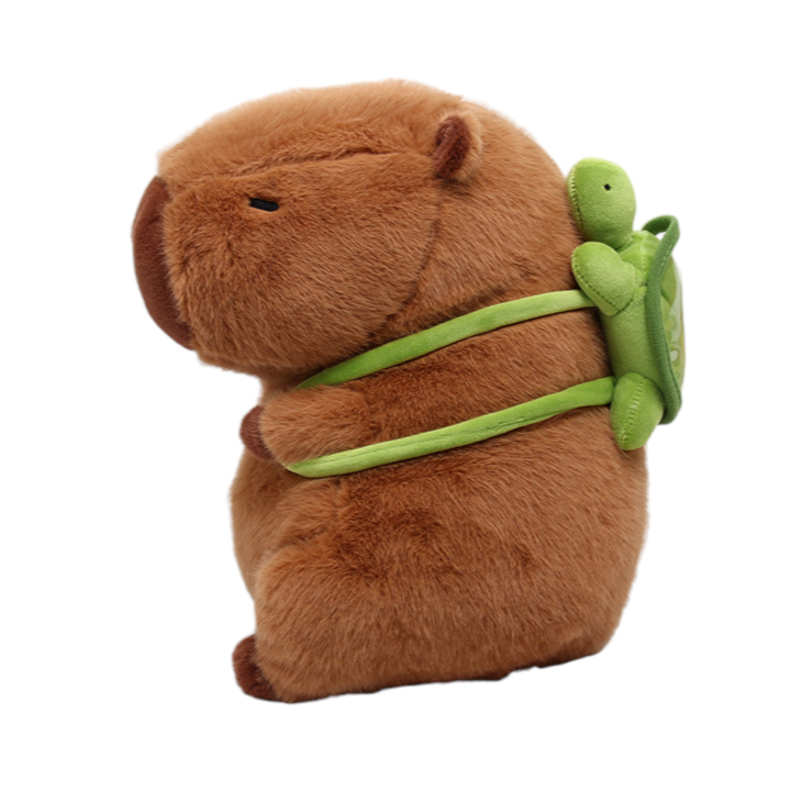 MASKOTKA KAPIBARA Z PLECAKIEM ŻÓŁWIKIEM PLUSZOWYM PLUSZAK Marka bez marki