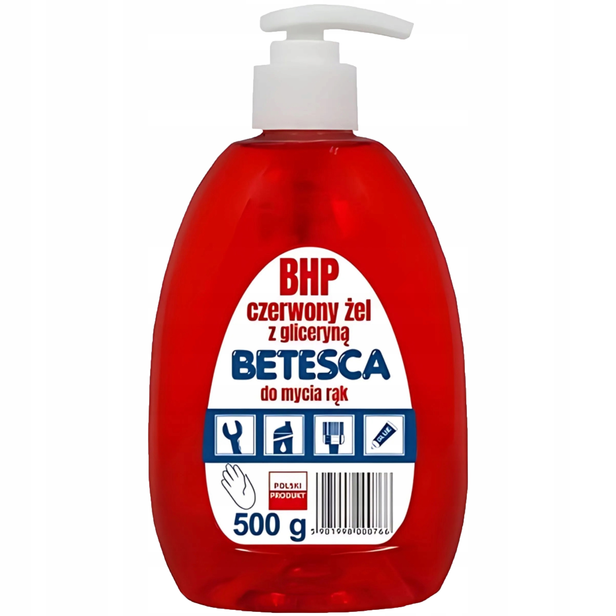 Czerwony Żel Bhp z Gliceryną do mycia i czyszczenia Rąk usuwa Smary Oleje