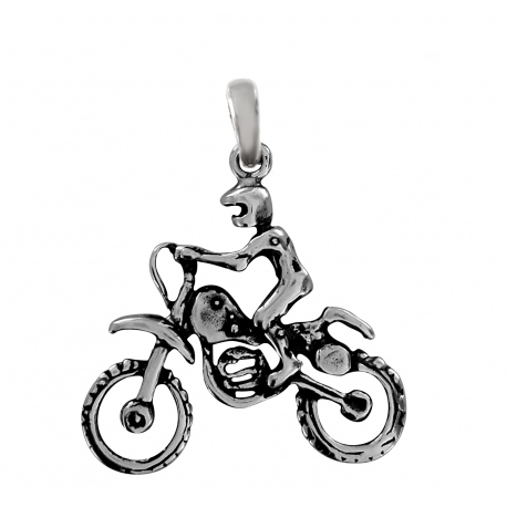 

Srebrny Wisiorek Motocyklista Motor Pr. 925