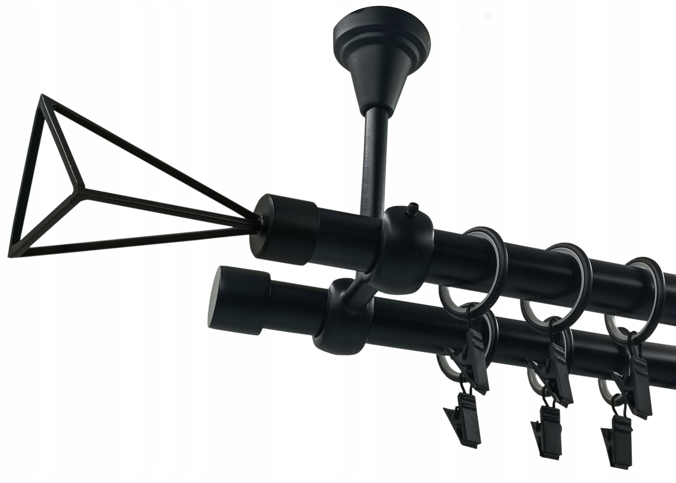 Garnýž Černý 19+19 mm Geometrický 120 cm