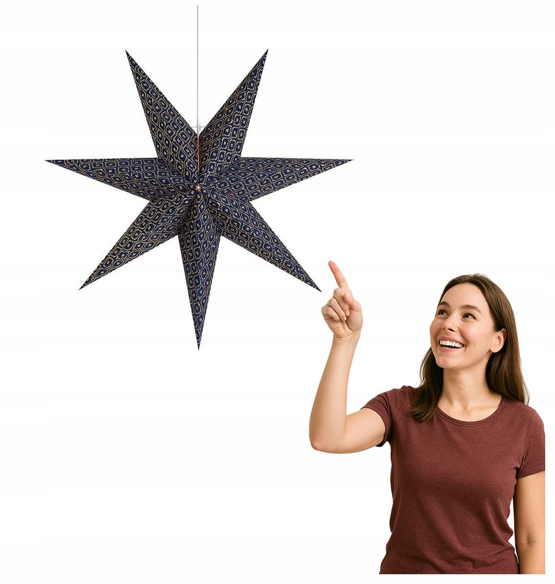 Závěsná světelná ozdoba Baroque modrá Markslojd 75 cm
