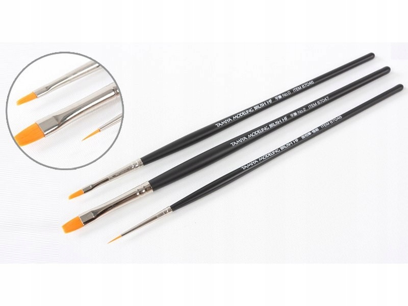 

Pędzle modelarskie High Finish (3szt) Tamiya 87067
