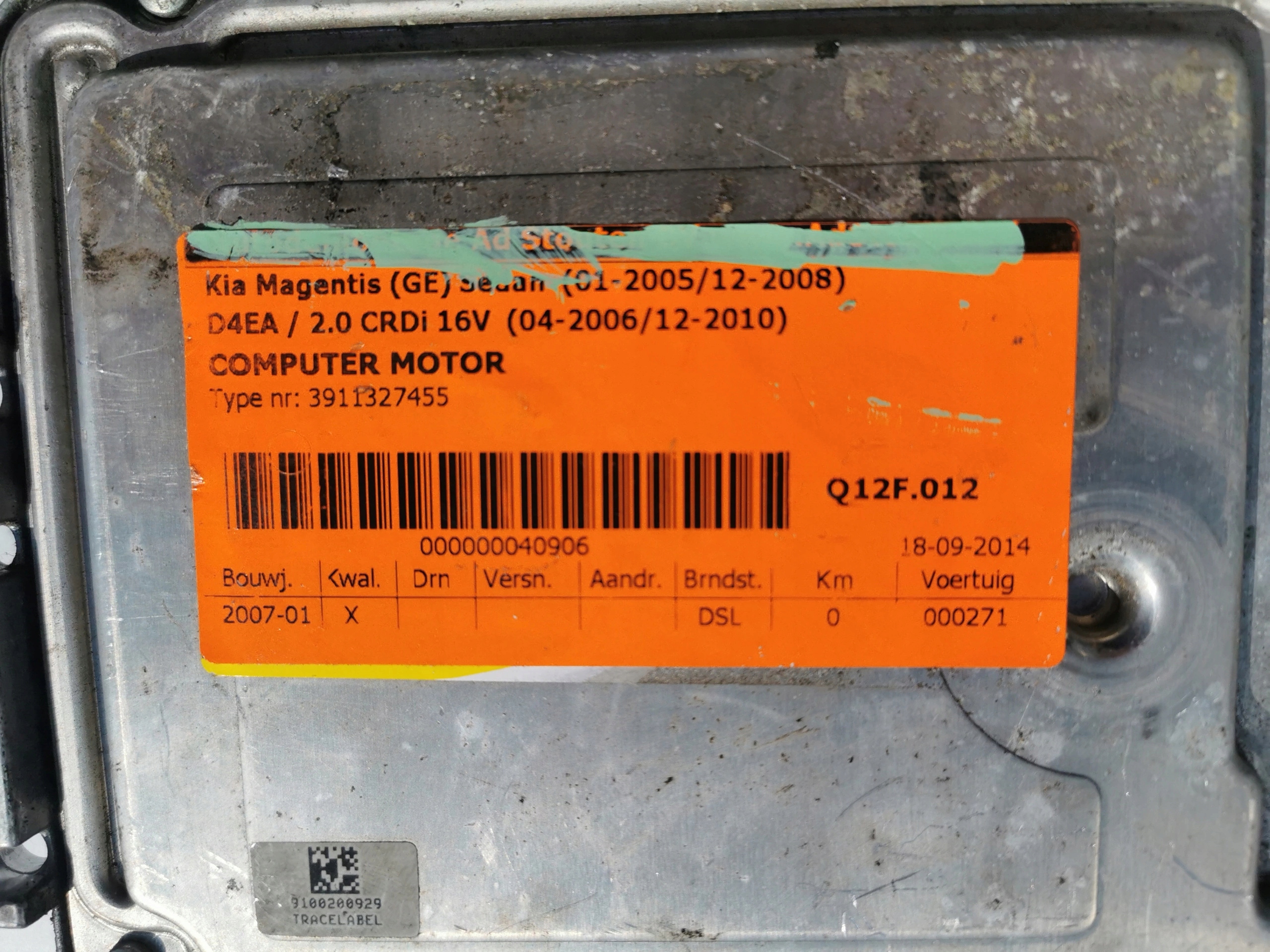 KIA MAGENTIS 2.0D 39113-27455 0281012774 computer