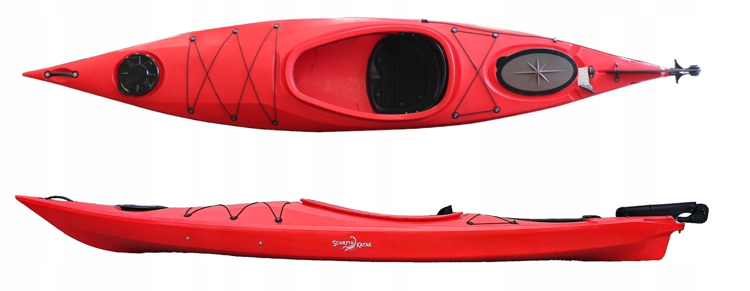 Jednoosobowy Kajak Turystyczny Viking 12 Ze Sterem Jedynka Do Pływania