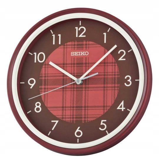 Čitateľné Klasické Červené Okrúhle Japonské Hodiny Seiko QHA016R 27 cm