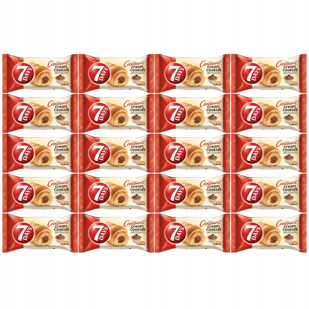 Levně 7 Days Cream & Cookies Croissant s lískooříškovým krémem s kousky