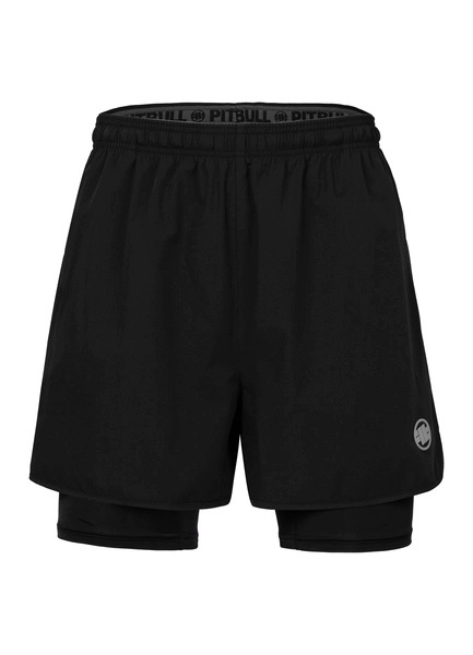 Spodenki sportowe 2w1 Pit Bull Sport czarne M