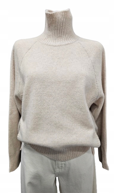 Elegantní Svetr S Rolákem 100% Vlna Pura Lana Premium Italia 250 zł-180zł