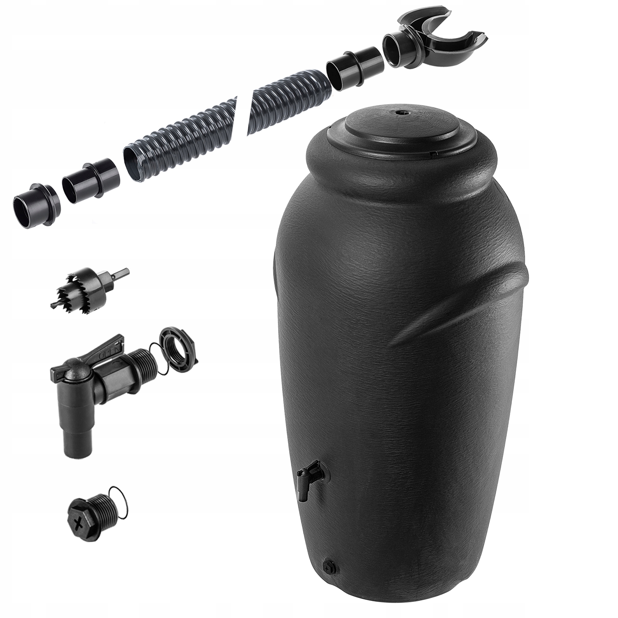 ZBIORNIK NA DESZCZÓWKĘ 210L BECZKA KOMPLETNY