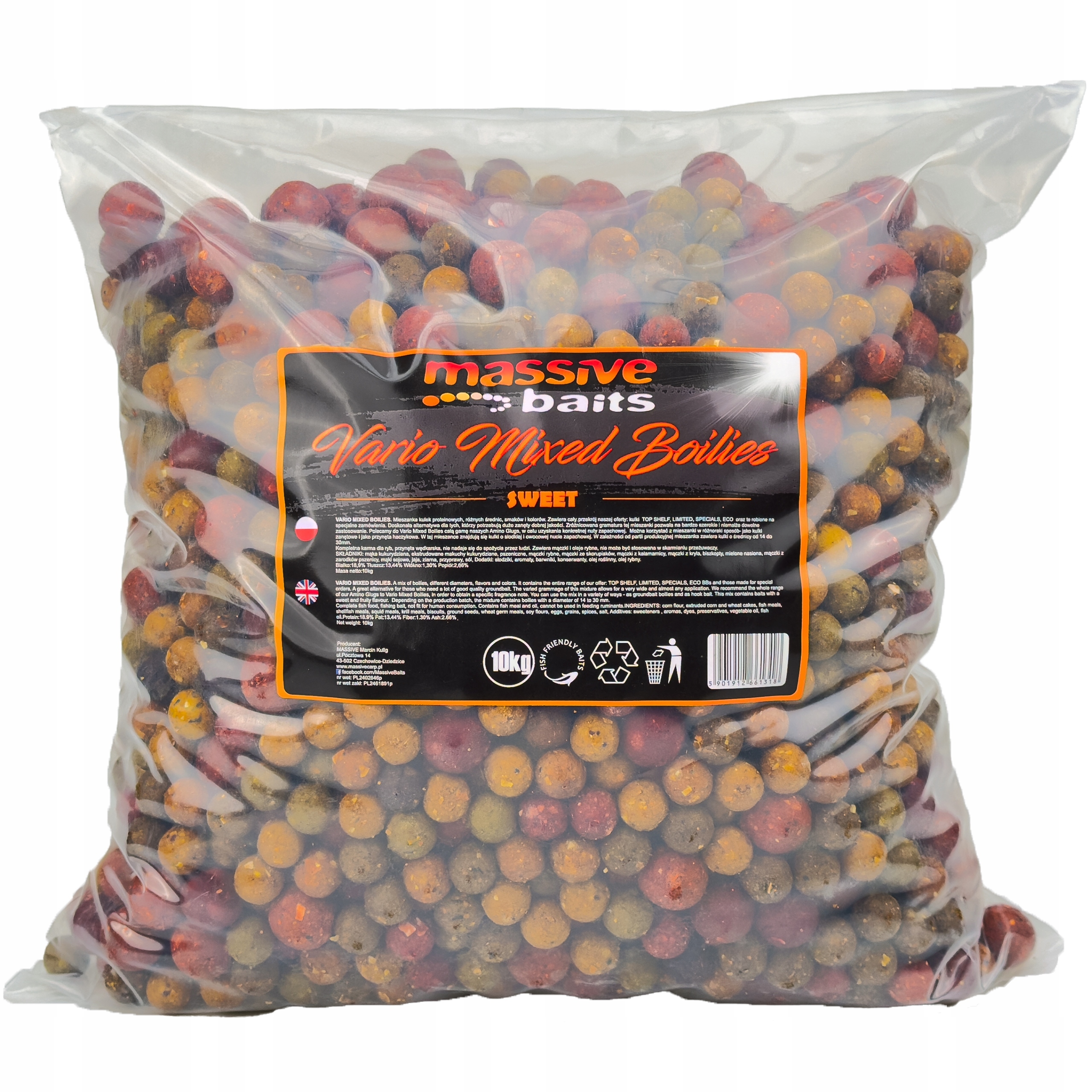 Kulki Vario Mixed Boiles Massive Baits Sweet 10kg