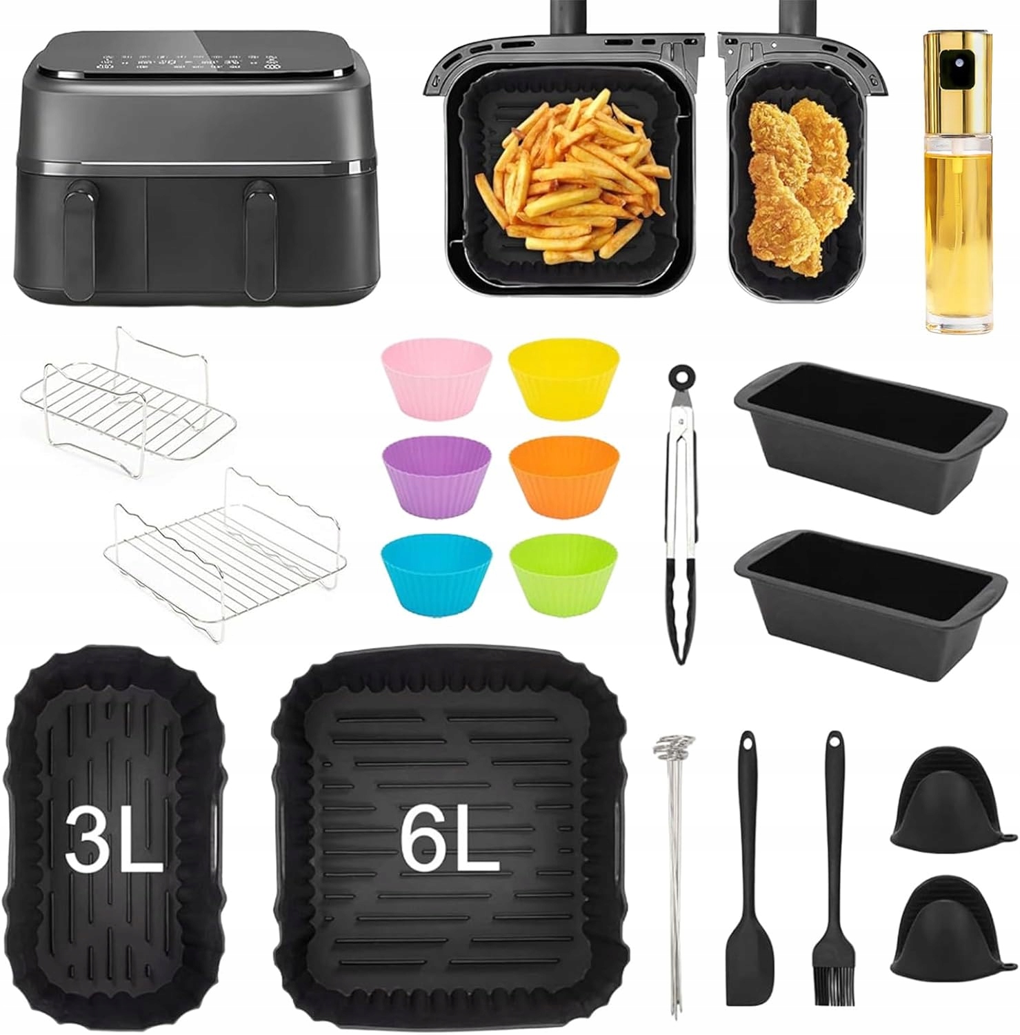 Akcesoria Pro Philips Airfryer Dual Basket 3000/5000 – XL Sada 24v1