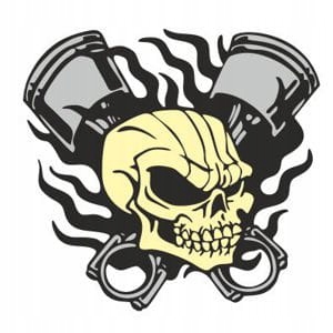 

Twin skull - naklejka