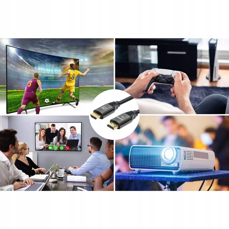 Manhattan 355940 kabel HDMI 2 m HDMI Typu A (Standard) Czarny Kod producenta 355940