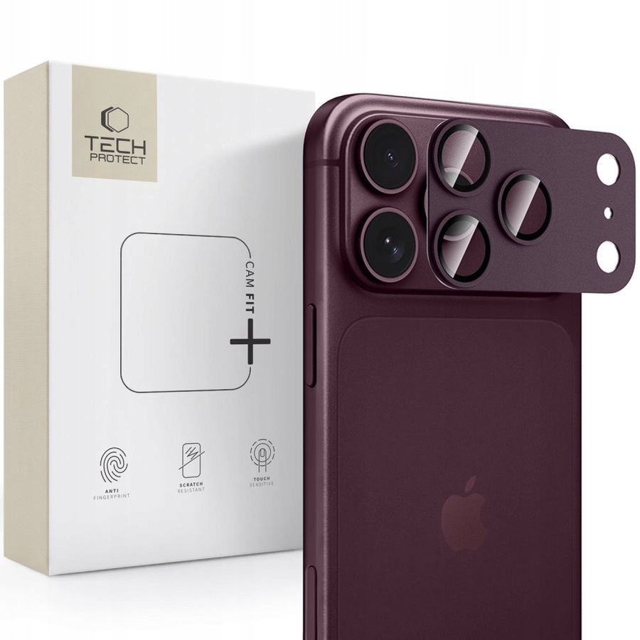 Tech-Protect Osłona Aparatu Camfull Fit+ do iPhone 18 Pro Max Burgundowy