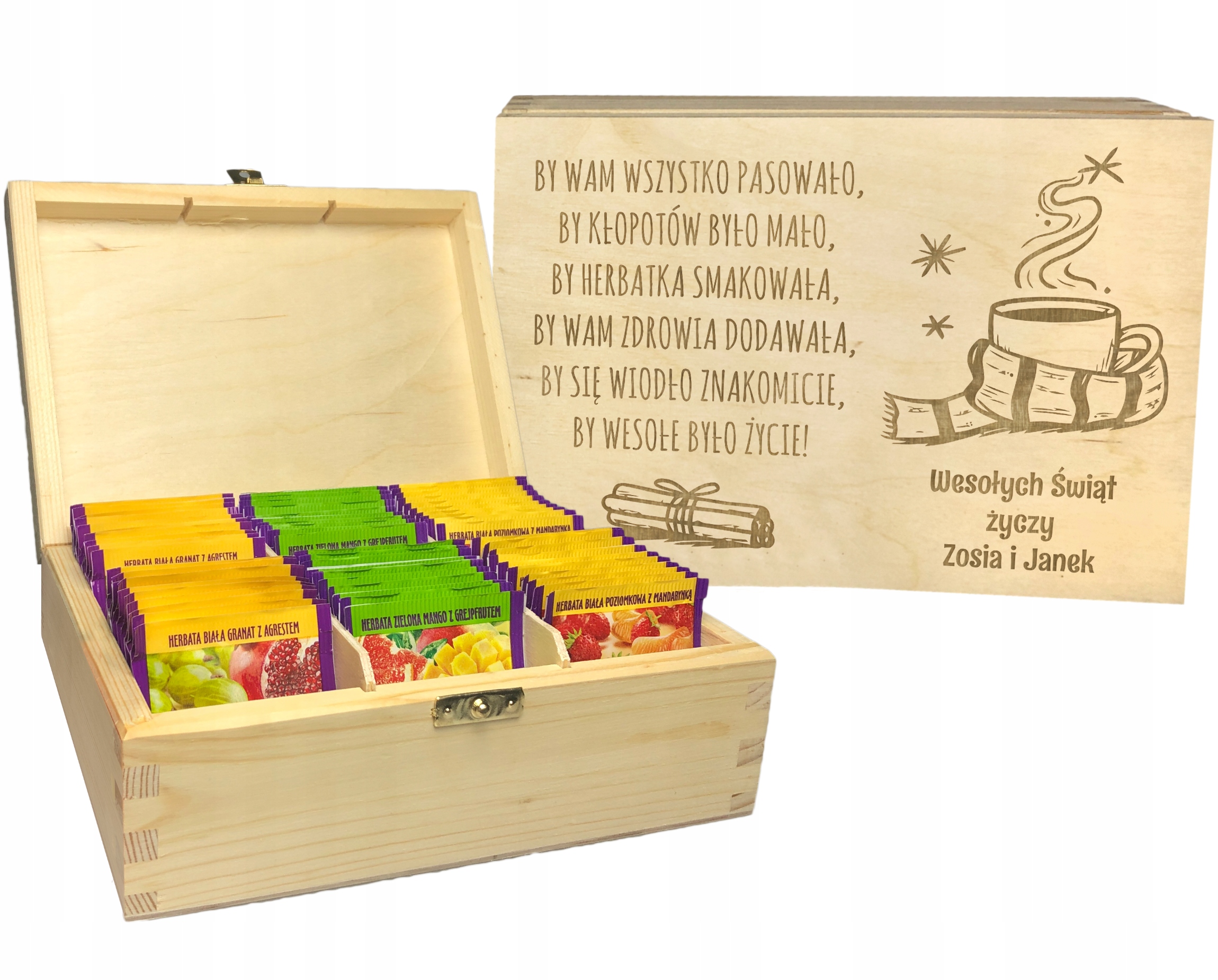 

Pudełko Na Herbatę Święta Bożego Narodzenia Grawer