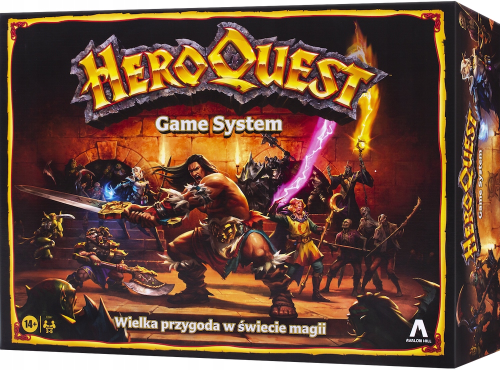 HeroQuest gra planszowa w świecie magii Magia Rodzinna figurki Wielka 14