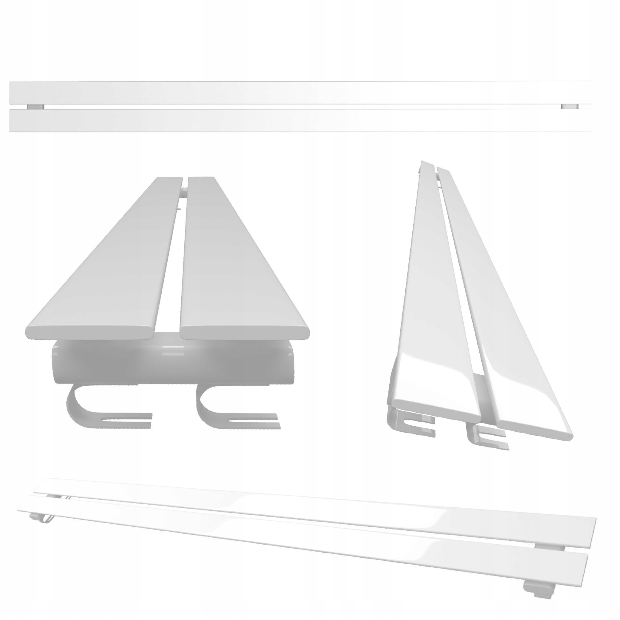 Horizontální pokojový radiátor Belloslim 15x160 bílý p